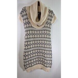 Vintage ADAM ADAM LIPPES 100% Pure Wool Fairisle Sweater Dress Small Y2K 90's